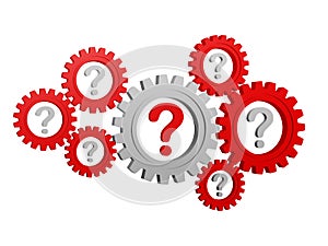 Question-marks in gearwheels