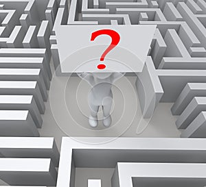 Question In Maze Showing Confusion