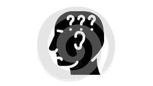 question neurosis glyph icon animation