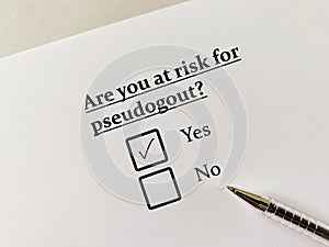 Question about orthopedic disease