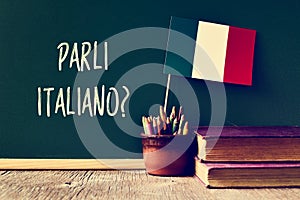 Question parli italiano? do you speak Italian?