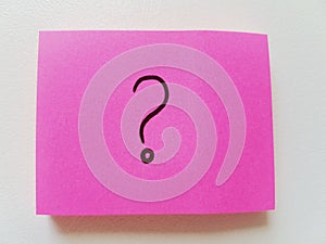 Question. pink sticky.