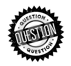 Question rubber stamp