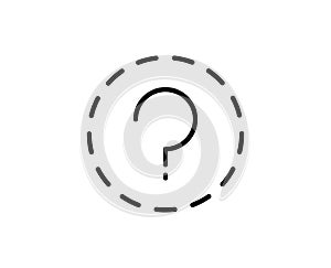 Question sign line icon