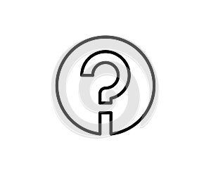 Question sign line icon