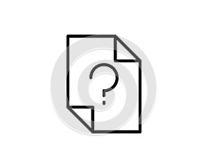 Question sign line icon