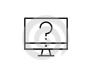 Question sign line icon