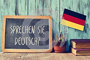 Question sprechen sie deutsch? do you speak german? photo