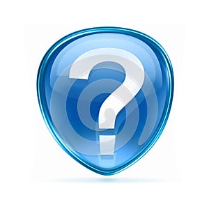 question symbol icon blue.