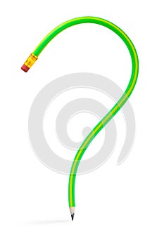 Question symbol made of pencil