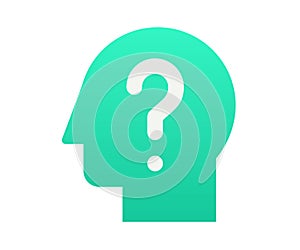 Question understand help single isolated icon with gradient style