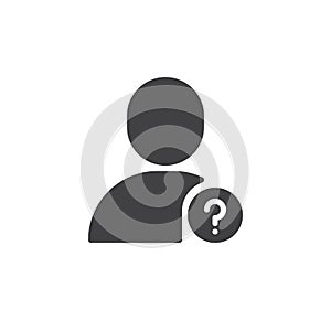 Question user icon vector