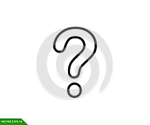 Question vector logo design template