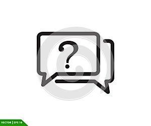 Question vector logo design template