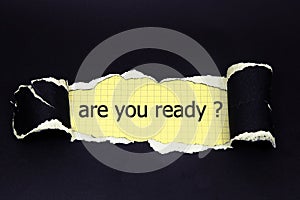 The question Are You Ready