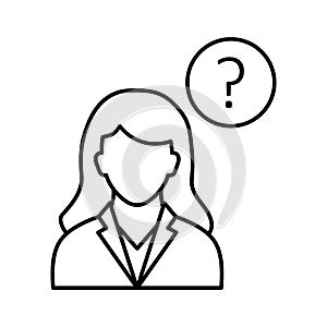 Questioner Vector Icon which can easily modify or edit photo
