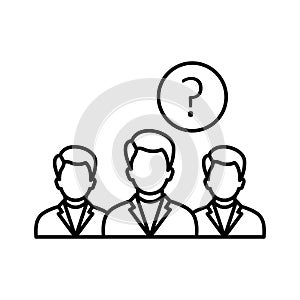 Questioner Vector Icon which can easily modify or edit photo