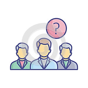 Questioner Vector Icon which can easily modify or edit photo