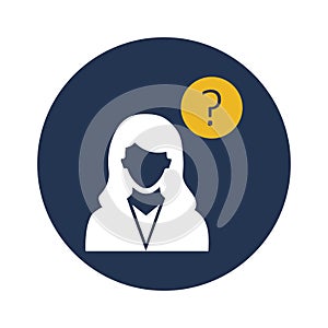 Questioner Vector Icon which can easily modify or edit photo