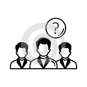 Questioner Vector Icon which can easily modify or edit photo