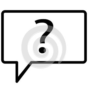 Questioning Isolated Line Vector Icon that can be easily modified or edited. photo