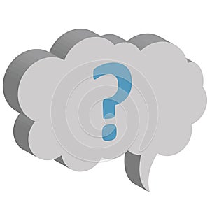 Questioning Isolated Vector Icon Editable photo