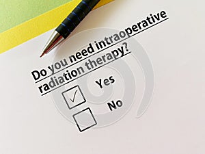 Questionnaire about bowel issues