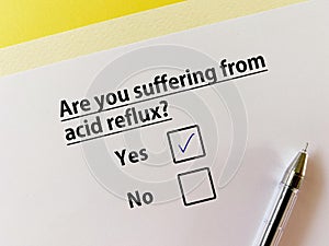 Questionnaire about bowel issues