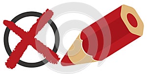 Questionnaire Check box Red