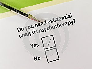 Questionnaire about counseling and therapy