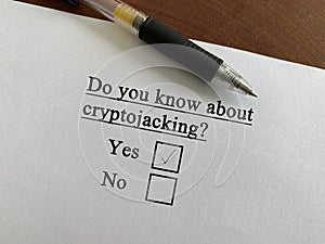 Questionnaire about cyber attack