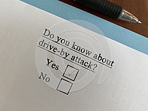 Questionnaire about cyber attack