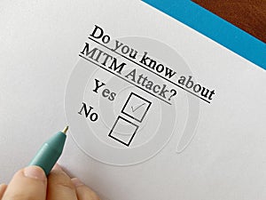 Questionnaire about cyber attack