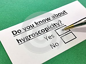 Questionnaire about environment