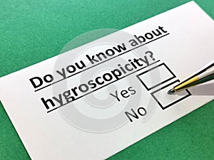 Questionnaire about environment