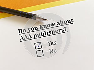 Questionnaire about gaming