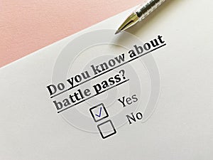 Questionnaire about gaming