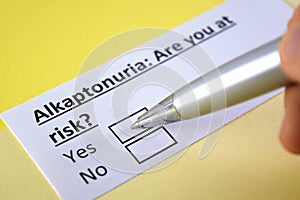 Questionnaire about health problem