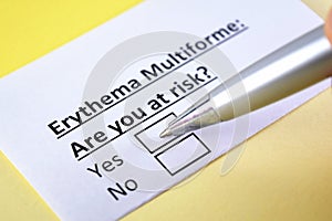 Questionnaire about health problem