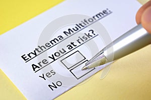 Questionnaire about health problem