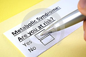 Questionnaire about health problems