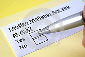 Questionnaire about health problems