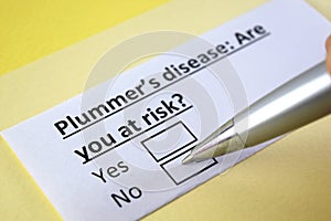 Questionnaire about health problems