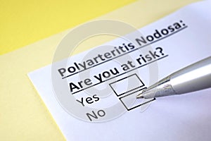 Questionnaire about health problems