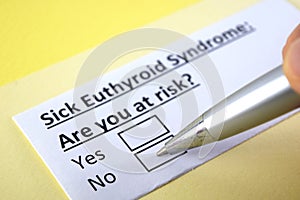 Questionnaire about health problems