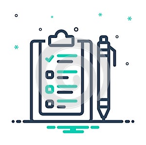 Mix icon for Questionnaire, criteria and checklist