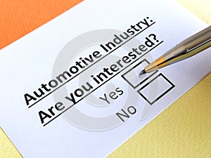 Questionnaire about industry