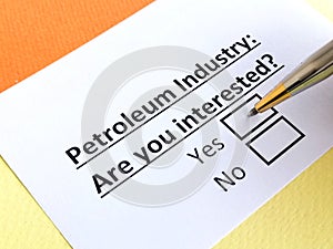 Questionnaire about industry