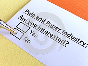 Questionnaire about industry