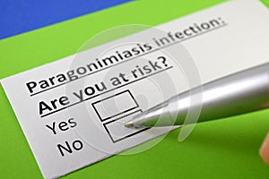 Questionnaire about infectious disease
